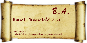 Boszi Anasztázia névjegykártya
